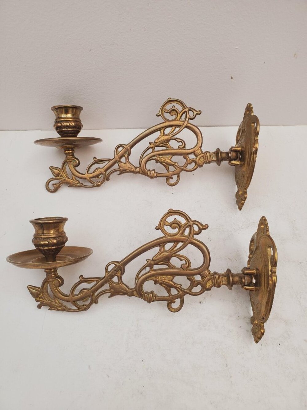 vintage Brass Wall Sconce Candle holder brass wall sconces candle sconces